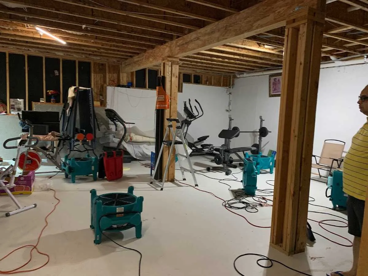 Basement drying equipment setup for Odor Removal & Deodorization in Dodgeville